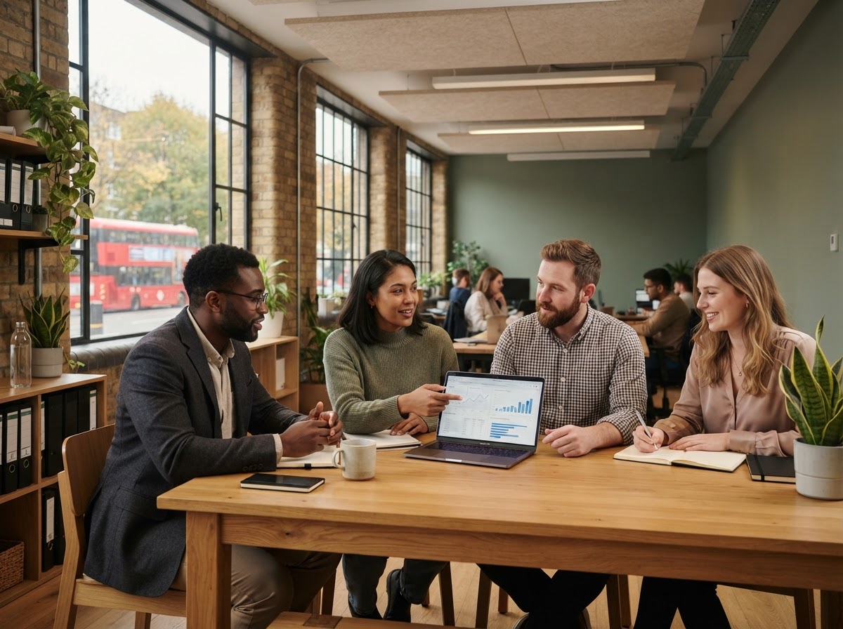 Claro Cambioria analysts reviewing predictive model output on screen